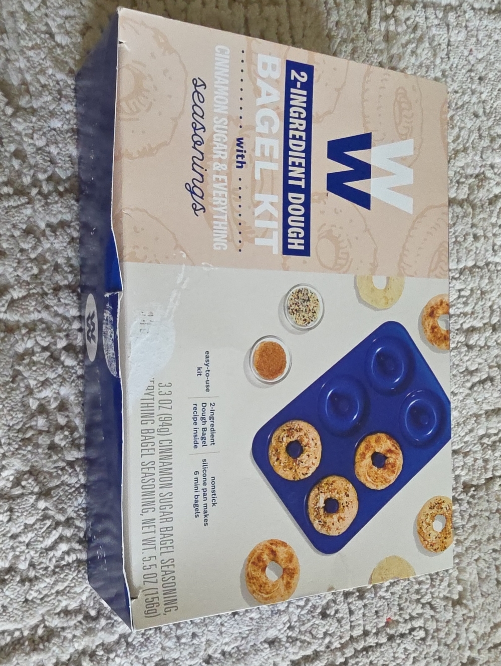 2-Ingredient Dough Bagel Kit in Blue - Easy Homemade Bagels